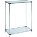 Nexel Galvanized Steel, 2 Tier, Solid Shelving Starter Unit, 48Wx18Dx34H 18483SZ2